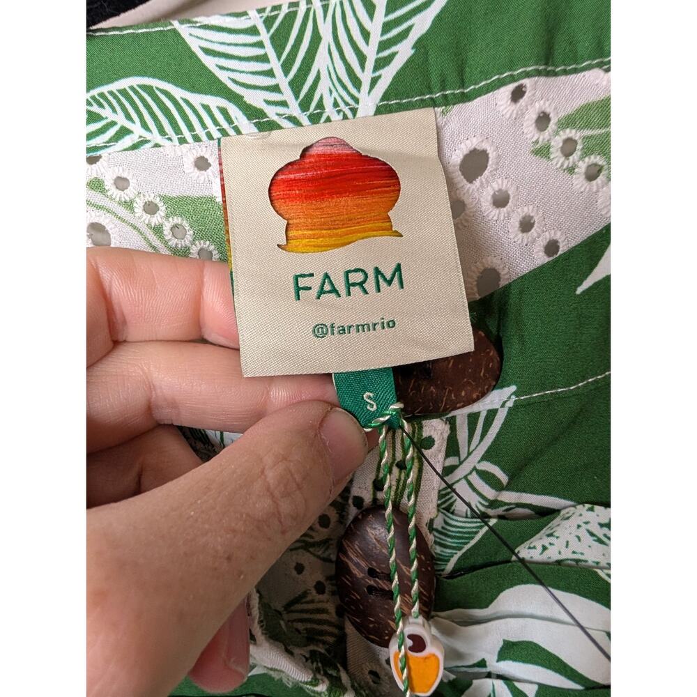 NEW Anthropologie Farm Rio Forest Soul Short Sleeve Midi Dress Small - Picture 5 of 11